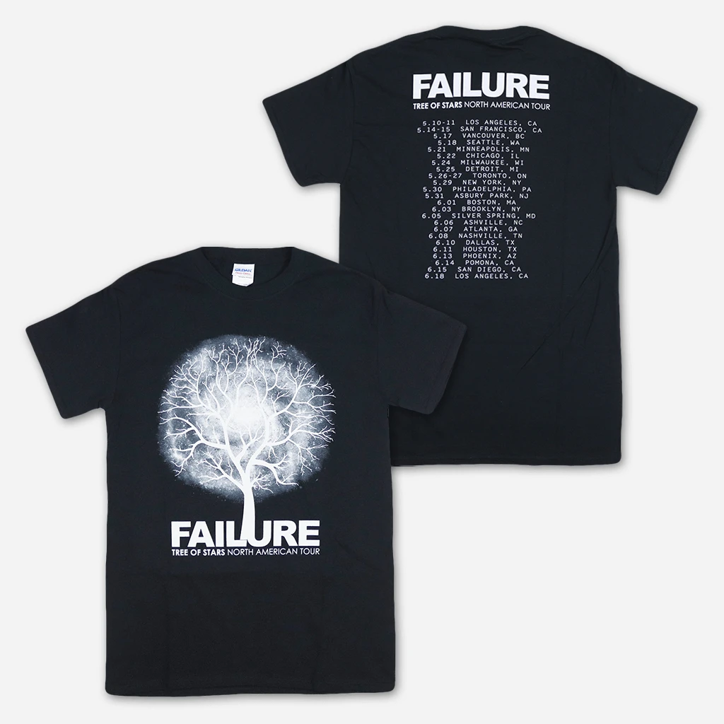 Failure New Merch North America Tour Tree Of Stars Black T-Sirt 1 Failure New Merch North America Tour Tree Of Stars Black T-Sirt