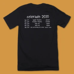 Lukas Nelson & Promise Of The Real New Merch Colorado 2020 Black T-Shirt