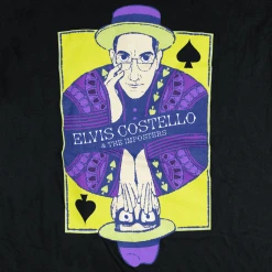 Elvis Costello Card 2017 Tour Black T-Shirt New Merch