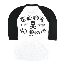 T.S.O.L. 40 Years Baseball T-Shirt New Merch