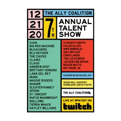 The Ally Coalition 7th Annual Talent Show Limited Edition Poster New Merch