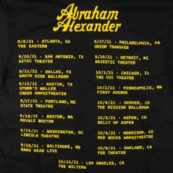 Abraham Alexander New Merch Fall Tour Jersey