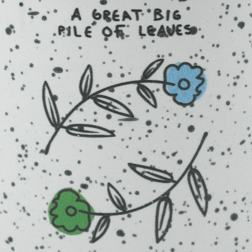 A Great Big Pile Of Leaves New Merch Blue & Green Flower Coffee Mug 2 A Great Big Pile Of Leaves New Merch Blue & Green Flower Coffee Mug