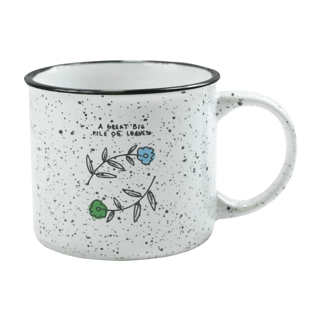 A Great Big Pile Of Leaves New Merch Blue & Green Flower Coffee Mug 1 A Great Big Pile Of Leaves New Merch Blue & Green Flower Coffee Mug