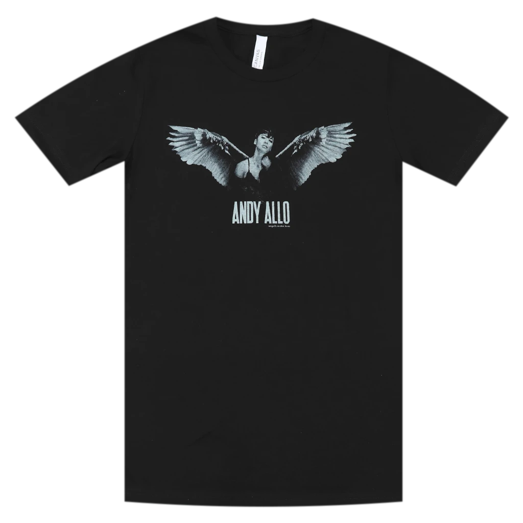 Andy Allo Angel Black T-Shirt 1 Andy Allo Angel Black T-Shirt