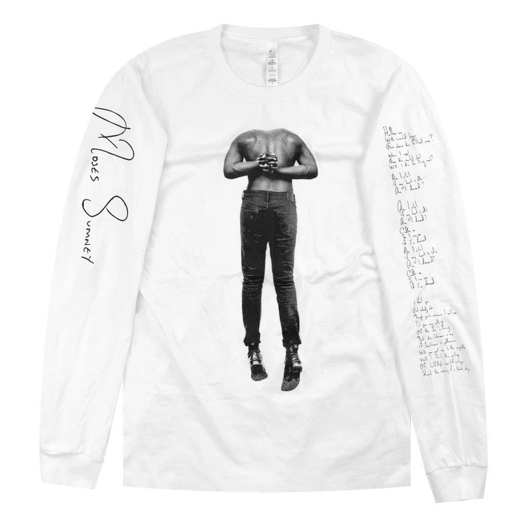Moses Sumney Aromanticism White Long Sleeve T-Shirt 1 Moses Sumney Aromanticism White Long Sleeve T-Shirt