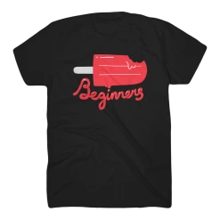 BEGINNERS New Merch Popsicle Black T-Shirt