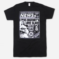 Weekly World News Bigfoot Black T-Shirt New Merch