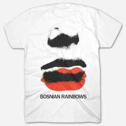 New Merch Bosnian Rainbows - Lips White T-Shirt
