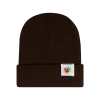 A Great Big Pile Of Leaves Leaf Logo Brown Beanie