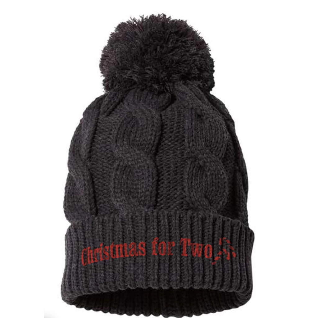 Tara Macri New Merch Christmas For Two Dark Grey Beanie 1 Tara Macri New Merch Christmas For Two Dark Grey Beanie