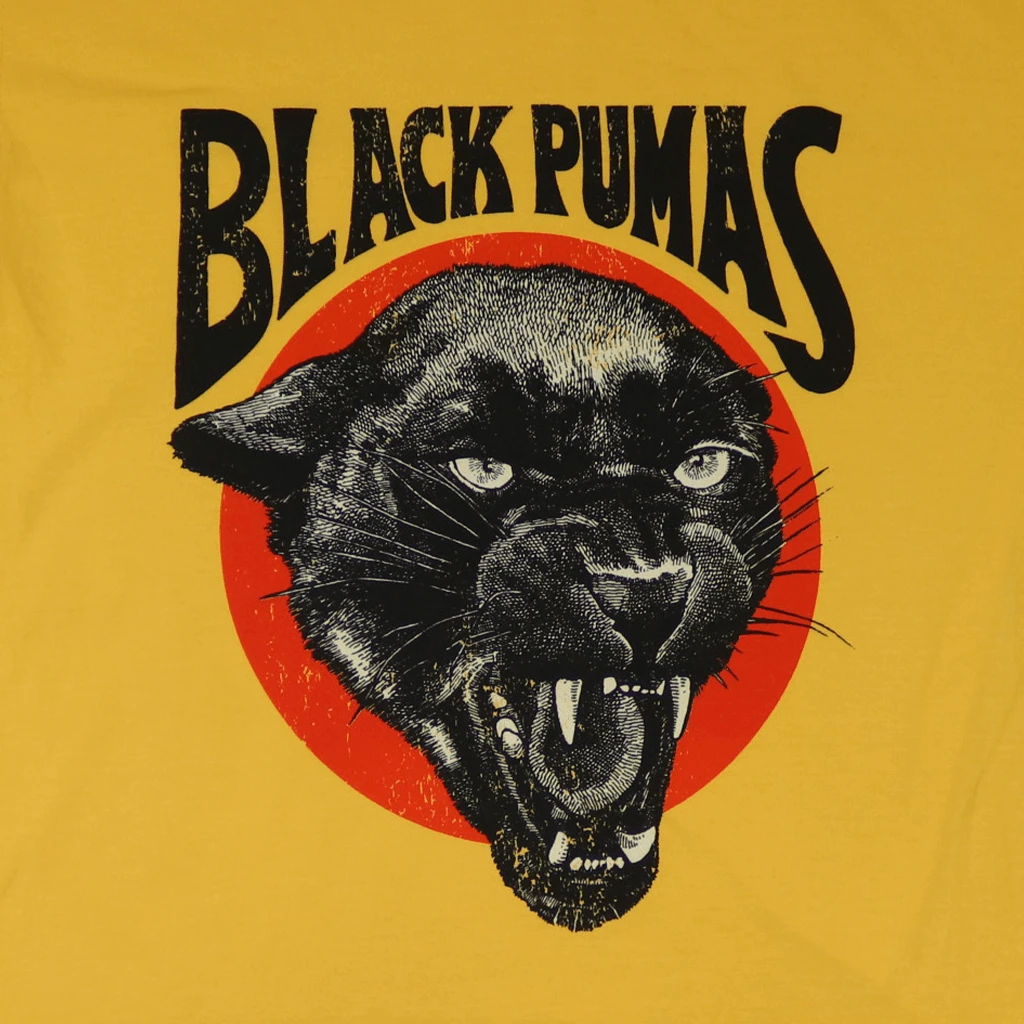 Black Pumas Circle Puma Citrus T-Shirt New Merch 2 Black Pumas Circle Puma Citrus T-Shirt New Merch