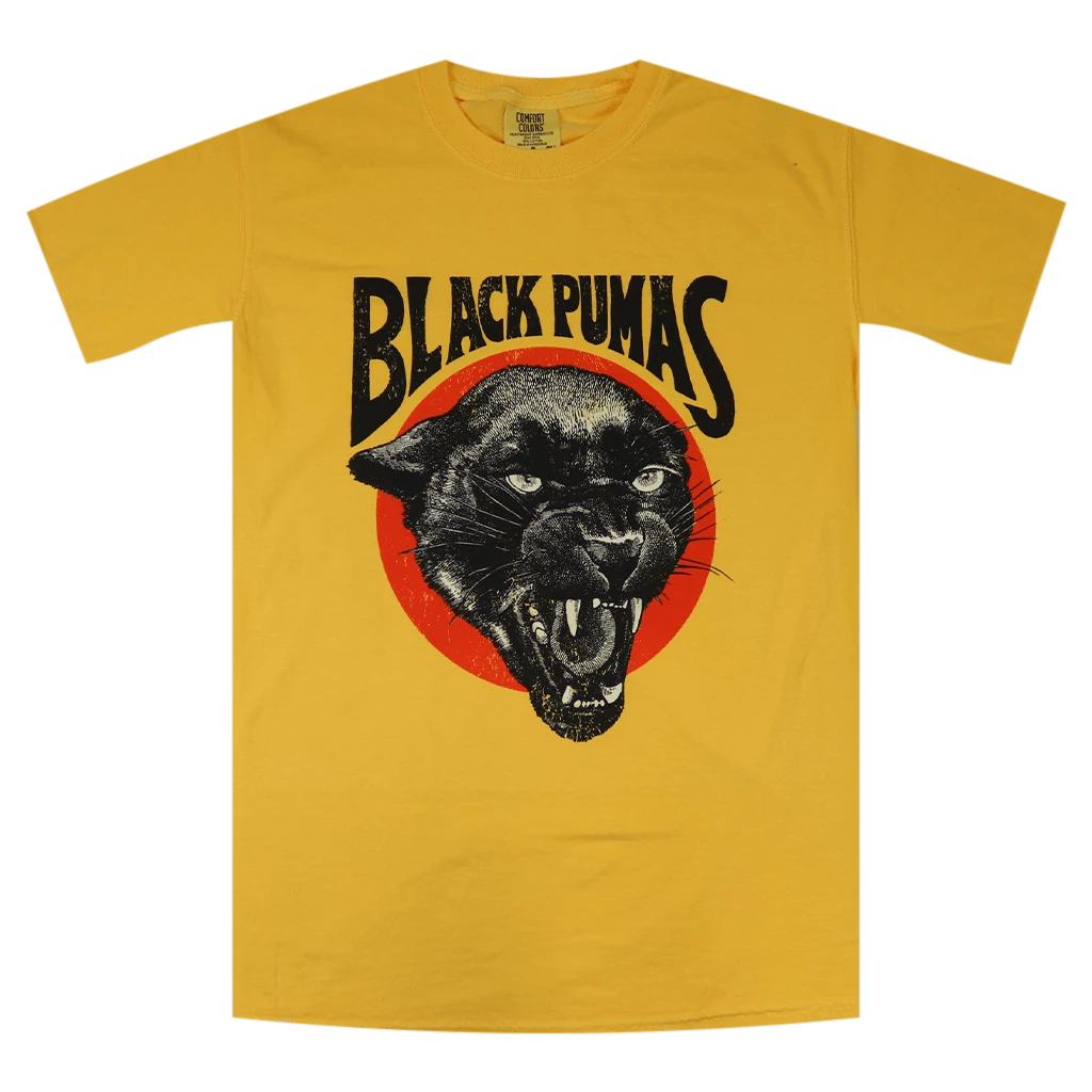 Black Pumas Circle Puma Citrus T-Shirt New Merch 1 Black Pumas Circle Puma Citrus T-Shirt New Merch
