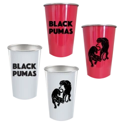 Black Pumas Double Puma Stainless Steel Pint Cups