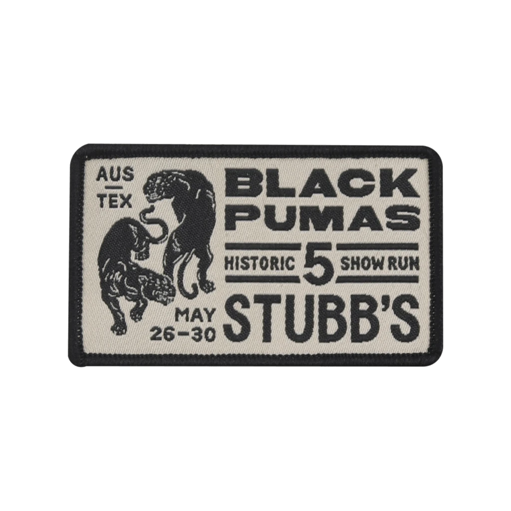 Black Pumas Stubbs Historic Show Run Patch 1 Black Pumas Stubbs Historic Show Run Patch