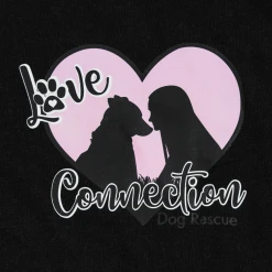 Love Connection Dog Rescue New Merch Logo Black T-Shirt