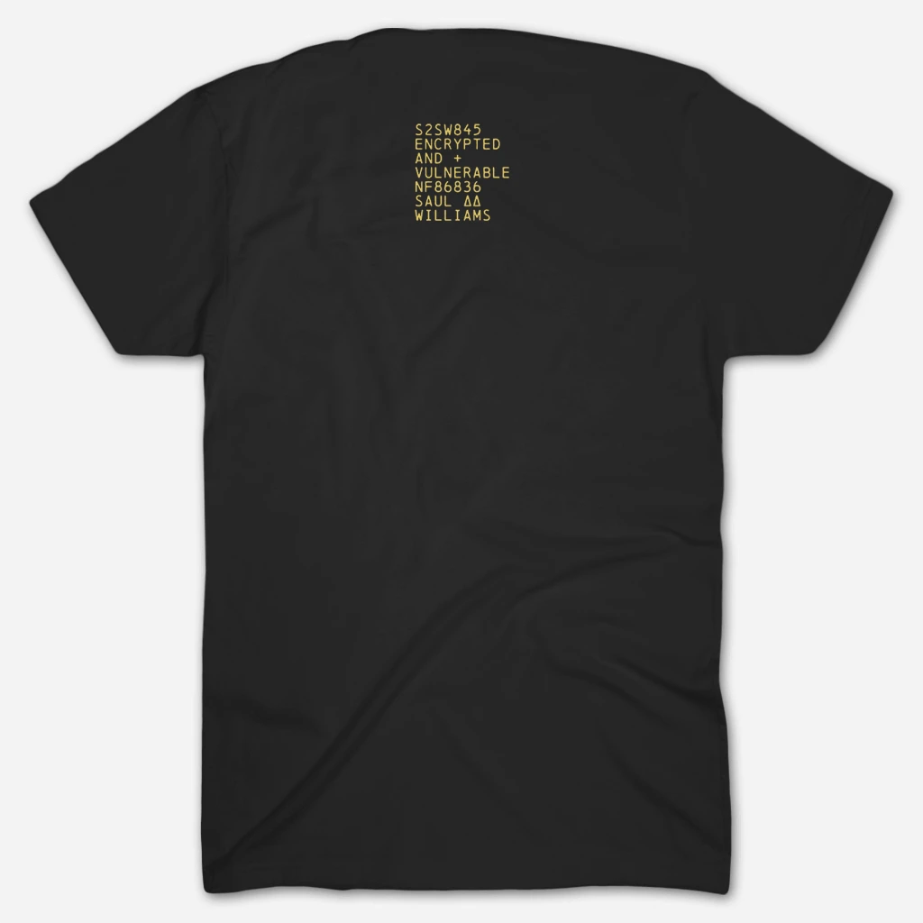 Pirates Blend Saul Williams - Encrypted & Vulnerable T-Shirt New Merch 4 Pirates Blend Saul Williams - Encrypted & Vulnerable T-Shirt New Merch