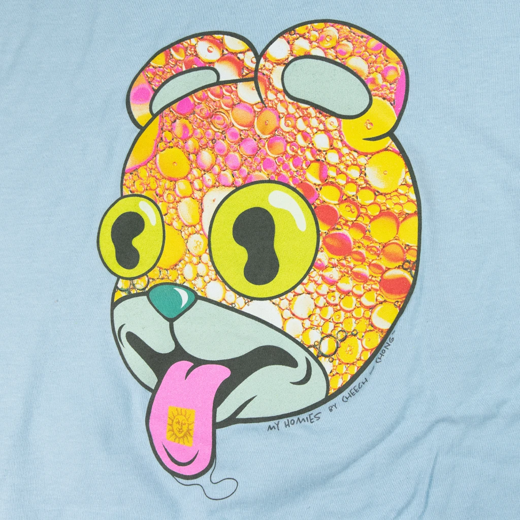 Homies In Dreamland By Cheech And Chong New Merch Yummy The Gummy Light Blue T-Shirt 2 Homies In Dreamland By Cheech And Chong New Merch Yummy The Gummy Light Blue T-Shirt