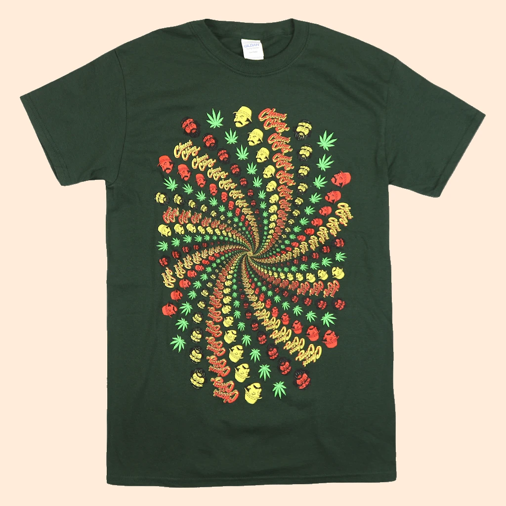 Homies In Dreamland By Cheech And Chong New Merch Spiral Green T-Shirt 2 Homies In Dreamland By Cheech And Chong New Merch Spiral Green T-Shirt