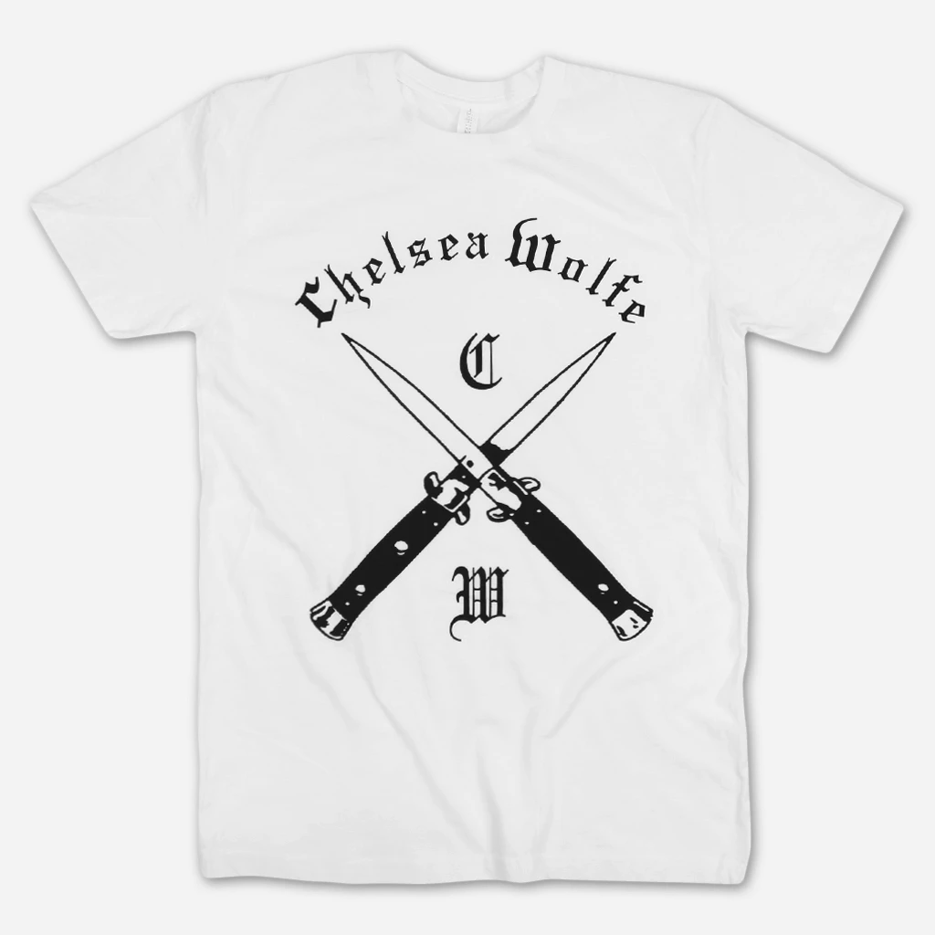 Chelsea Wolfe (CW) Blades White T-Shirt New Merch 1 Chelsea Wolfe (CW) Blades White T-Shirt New Merch