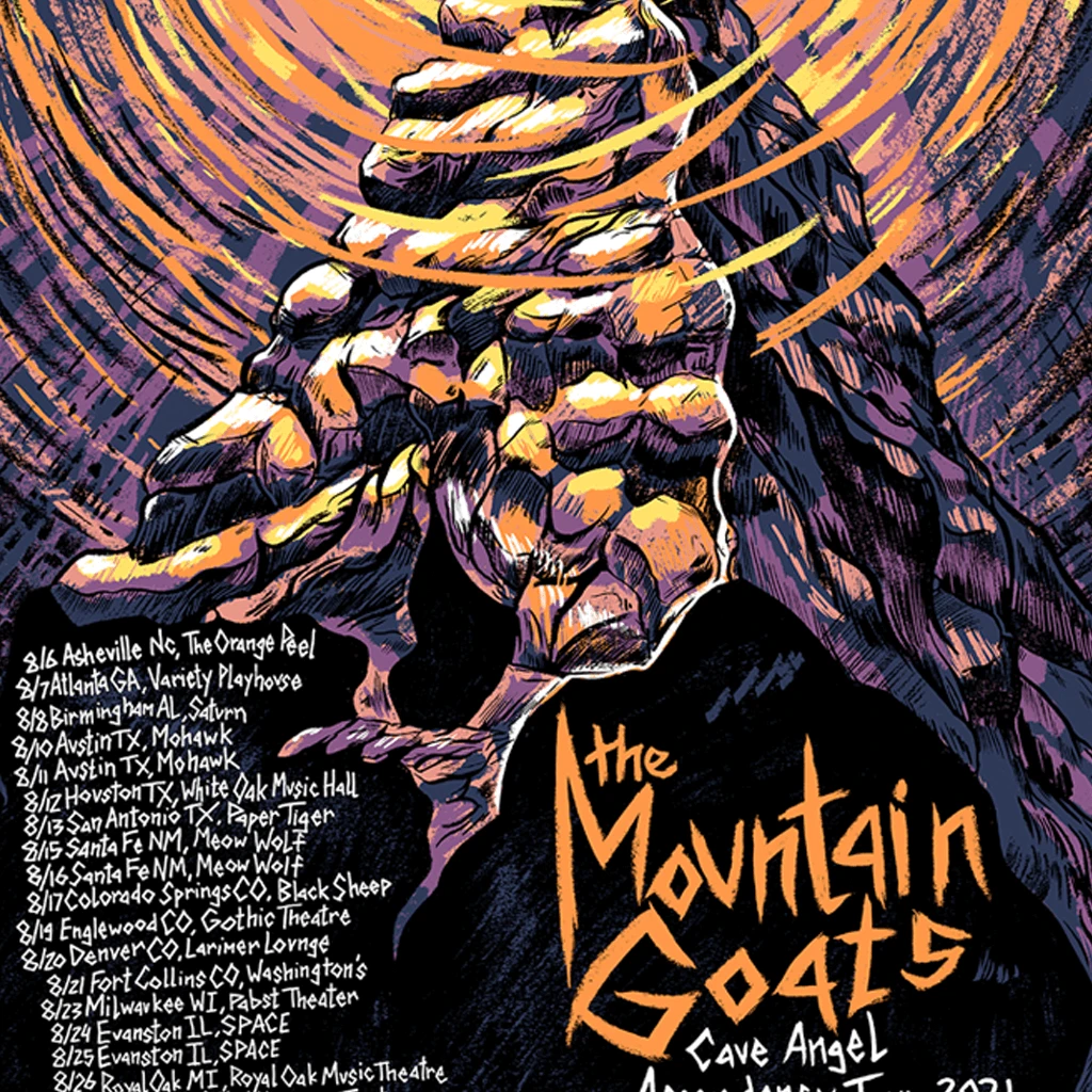 The Mountain Goats Cave Angel Ascendancy Tour 2021 Poster 2 The Mountain Goats Cave Angel Ascendancy Tour 2021 Poster