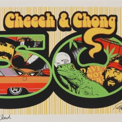 Cheech And Chong 50th Anniversary Autographed Poster - Heavyweight Paper