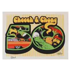 Cheech And Chong 50th Anniversary Autographed Poster - Heavyweight Paper