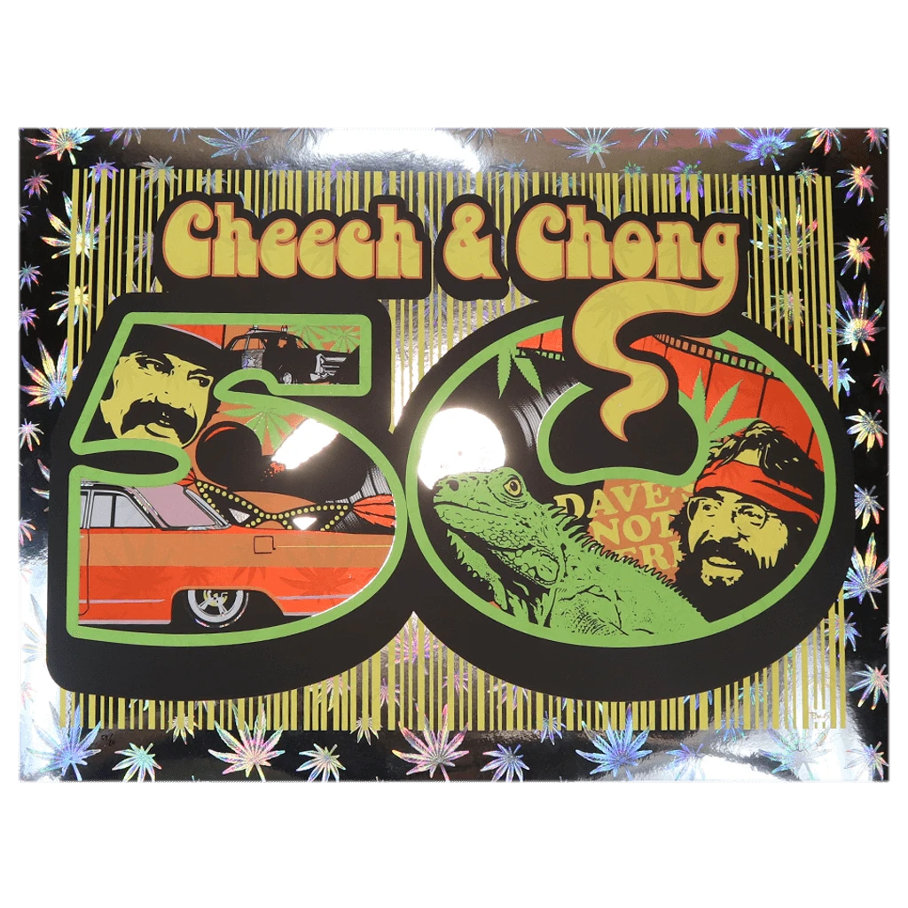 Cheech And Chong New Merch 50th Anniversary Poster - Foil Variant 1 Cheech And Chong New Merch 50th Anniversary Poster - Foil Variant