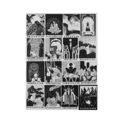 King Khan New Merch Cocchi Khan Black & White Tarot Poster