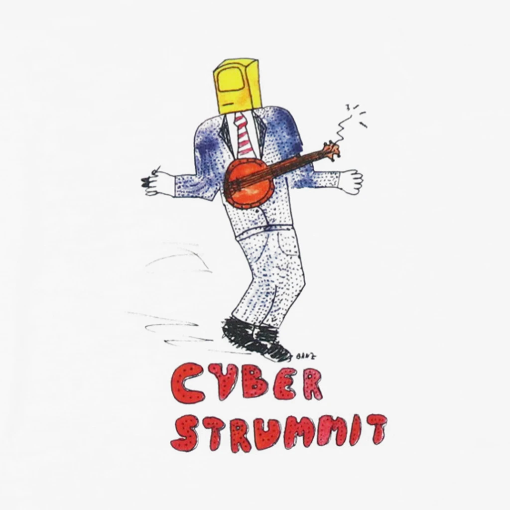 Northwest String Summit New Merch Cyber Strummit Banjo MacCoury White Unisex T-Shirt 2 Northwest String Summit New Merch Cyber Strummit Banjo MacCoury White Unisex T-Shirt