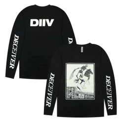 DIIV New Merch Deceiver Horsehead Long Sleeve Black T-Shirt