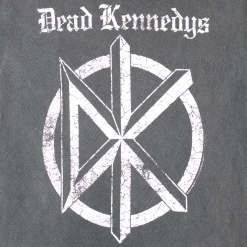 Dead Kennedys Distressed Logo Pigment Dyed Grey T-Shirt