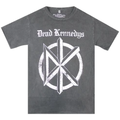 Dead Kennedys Distressed Logo Pigment Dyed Grey T-Shirt