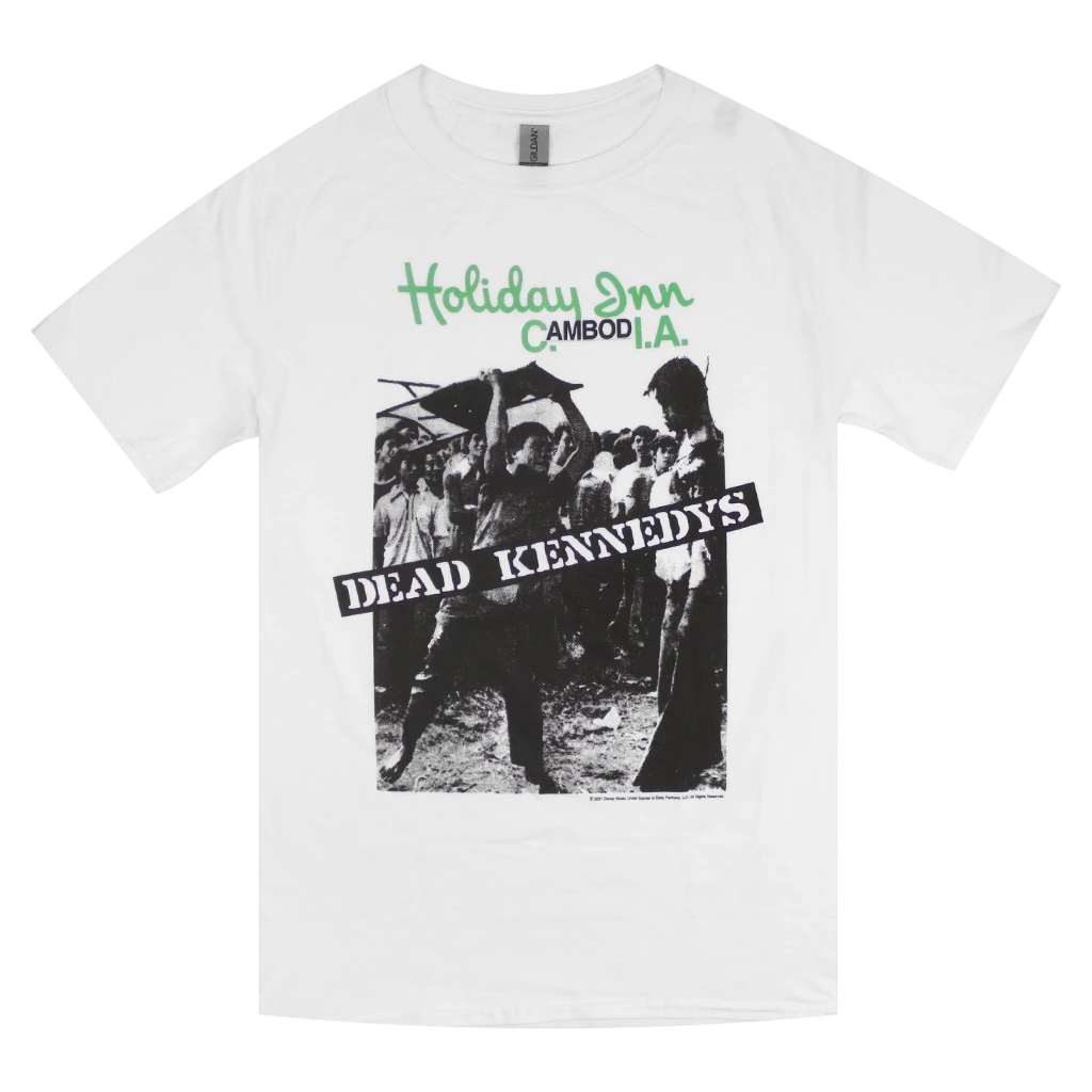 Dead Kennedys New Merch Holiday In Cambodia White T-Shirt 1 Dead Kennedys New Merch Holiday In Cambodia White T-Shirt