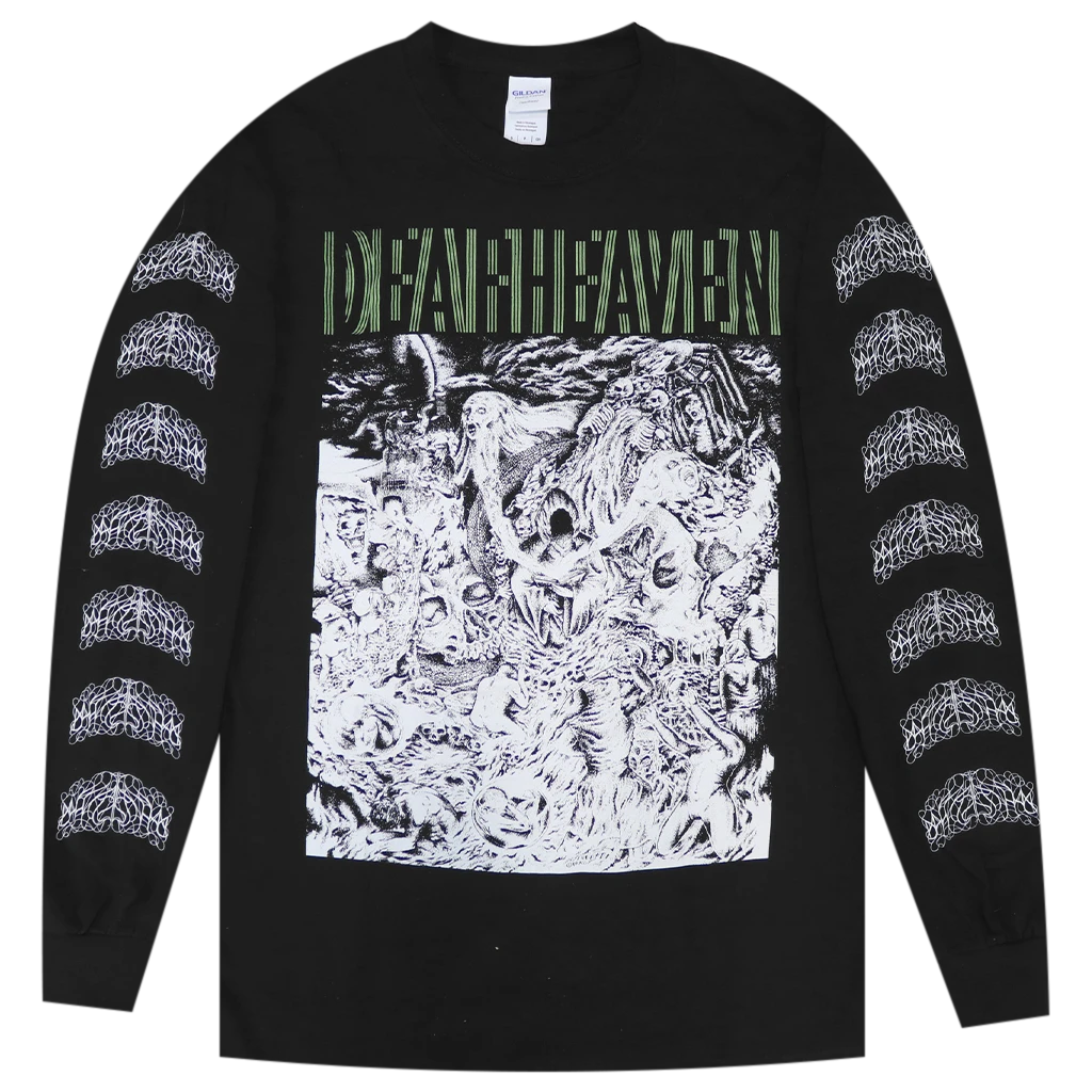 Deafheaven Green Logo Long Sleeve T-Shirt 1 Deafheaven Green Logo Long Sleeve T-Shirt
