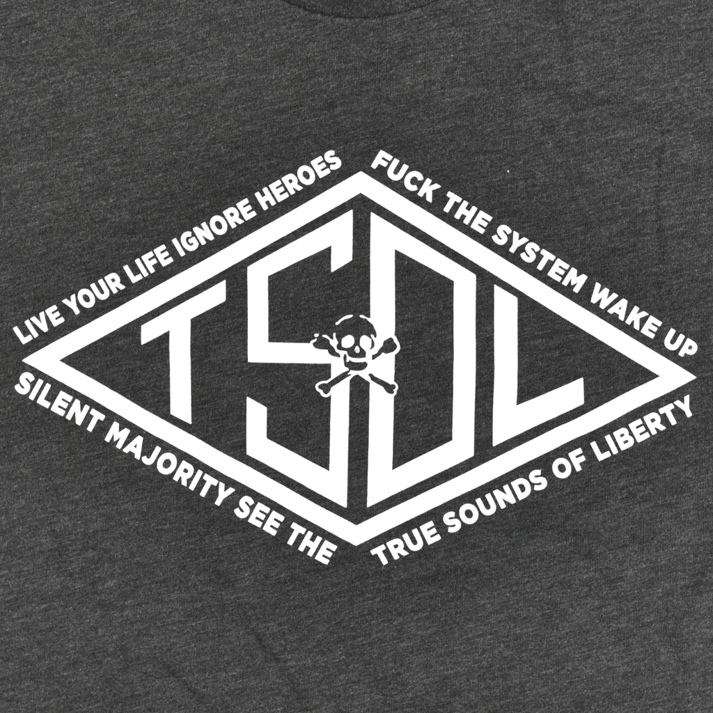 T.S.O.L. New Merch Diamond Logo Vintage Black T-Shirt 2 T.S.O.L. New Merch Diamond Logo Vintage Black T-Shirt