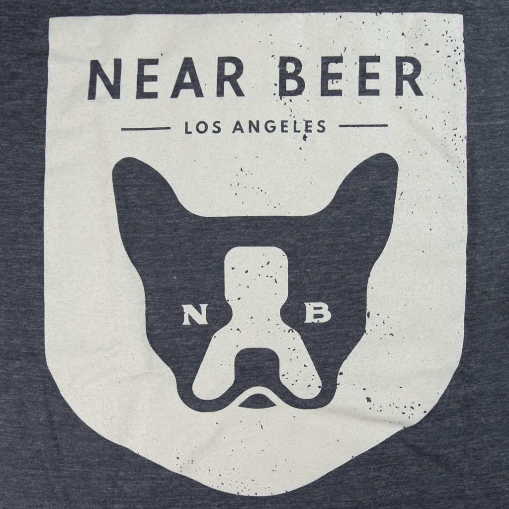 NEAR BEER New Merch Dog Face Tri-Blend Dark Grey T-Shirt 2 NEAR BEER New Merch Dog Face Tri-Blend Dark Grey T-Shirt
