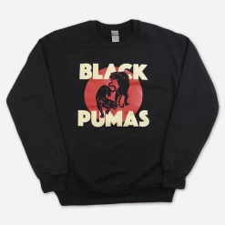 Black Pumas Double Puma Black Sweatshirt New Merch