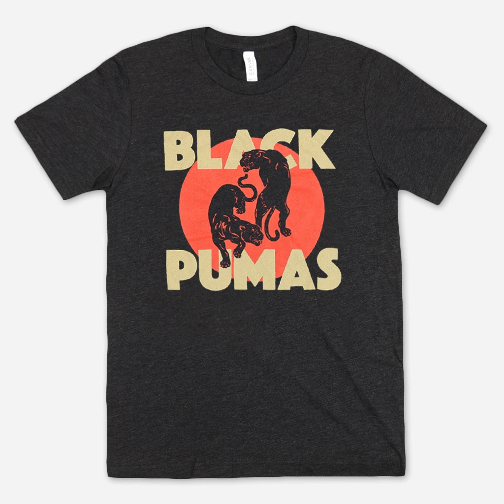 Black Pumas Double Puma Charcoal Black Triblend T-Shirt 1 Black Pumas Double Puma Charcoal Black Triblend T-Shirt