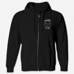 New Merch Earth 30th Anniversary Black Zip Up Hoodie