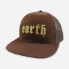 Earth Embroidered Snapback Trucker Hat New Merch