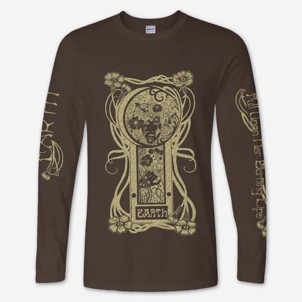 Earth FUHBL Long Sleeve Dark Chocolate T-Shirt 1 Earth FUHBL Long Sleeve Dark Chocolate T-Shirt