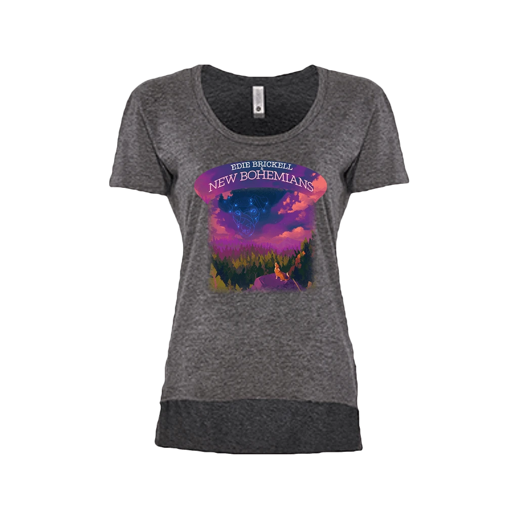 Edie Brickell & New Bohemians Festival Ladies Charcoal T-Shirt New Merch 1 Edie Brickell & New Bohemians Festival Ladies Charcoal T-Shirt New Merch