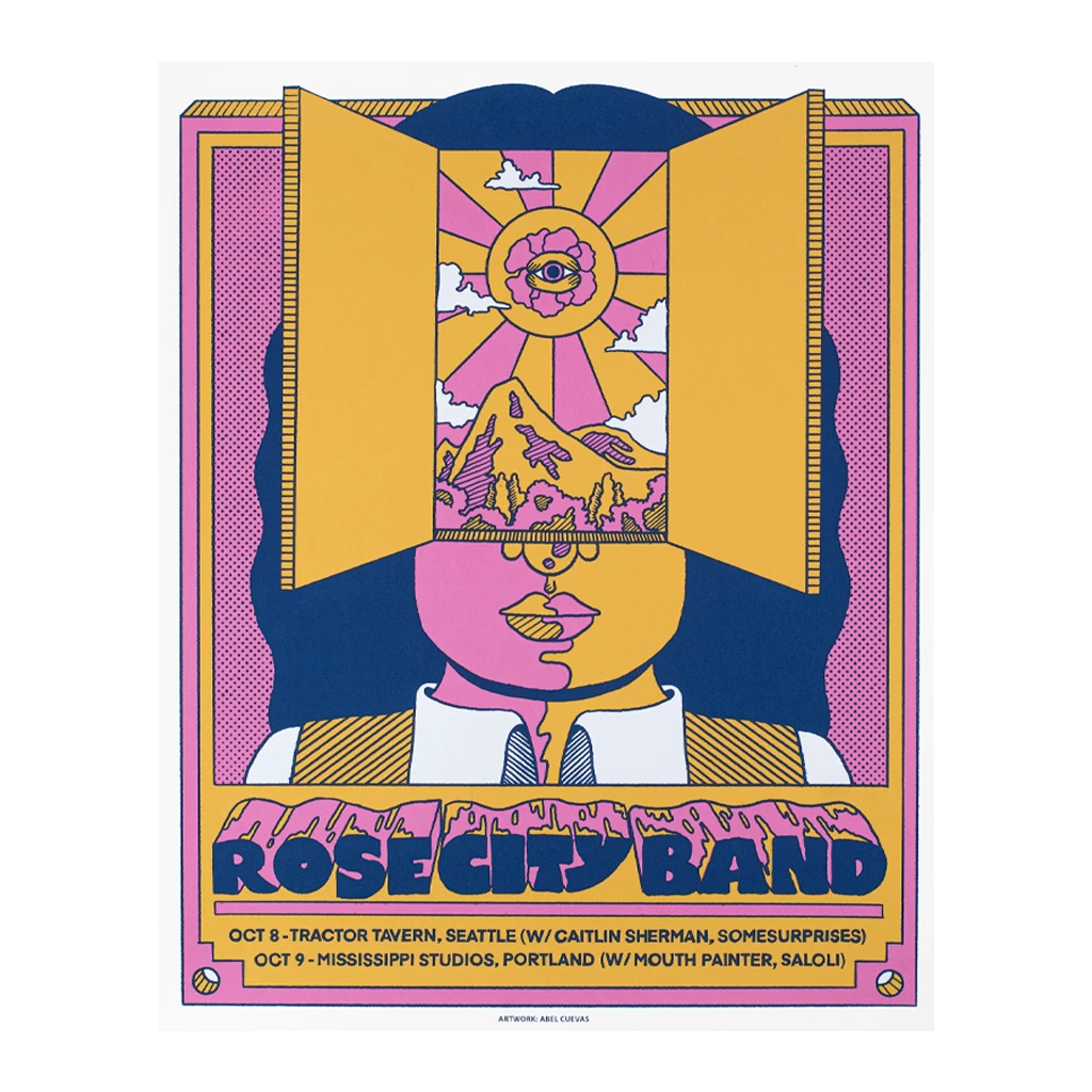 Rose City Band New Merch Mind's Eye - Limited Edition Screen Printed Poster 1 Rose City Band New Merch Mind's Eye - Limited Edition Screen Printed Poster