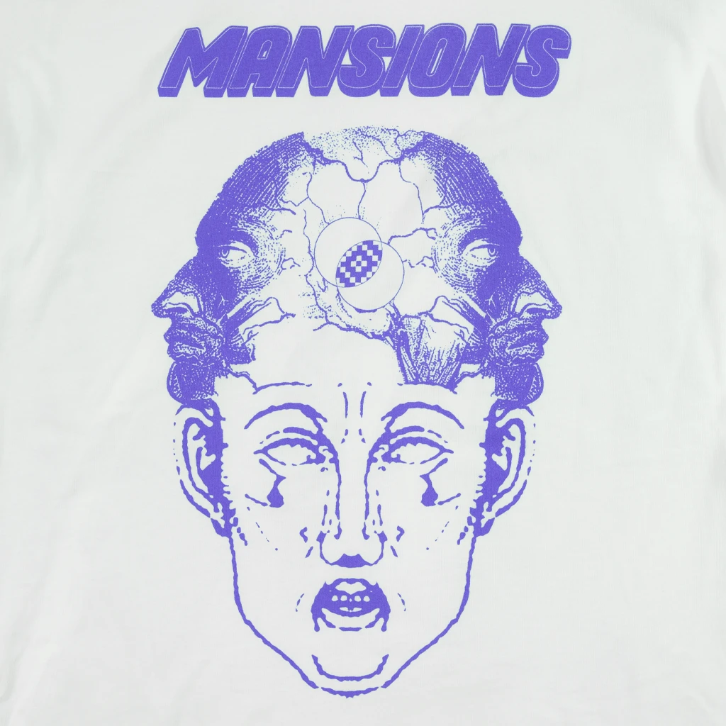 Mansions Double Header White T-Shirt New Merch 2 Mansions Double Header White T-Shirt New Merch