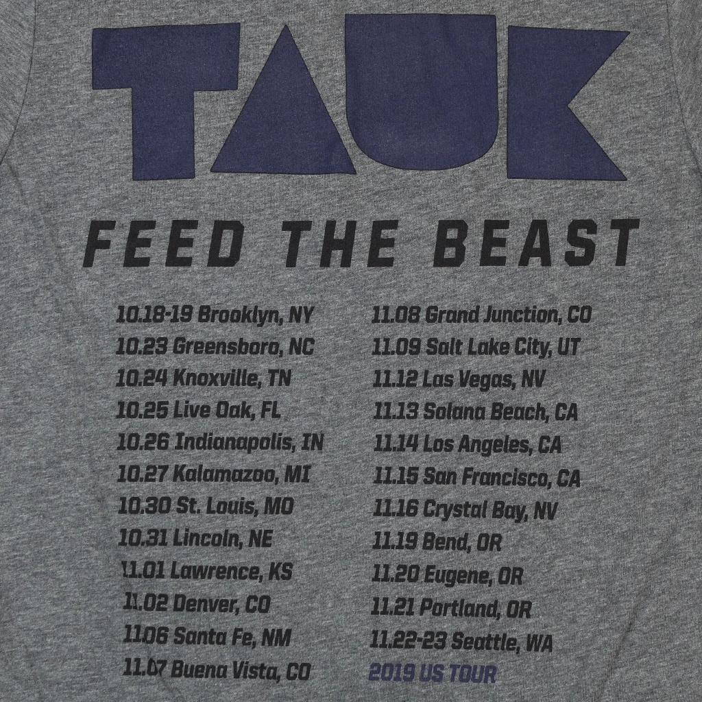 TAUK New Merch Feed The Beast Tour Heather Grey T-Shirt 2 TAUK New Merch Feed The Beast Tour Heather Grey T-Shirt