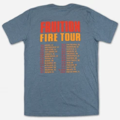 Fruition New Merch Flaming Man Unisex Heather Blue T-Shirt