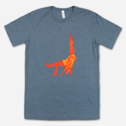 Fruition New Merch Flaming Man Unisex Heather Blue T-Shirt