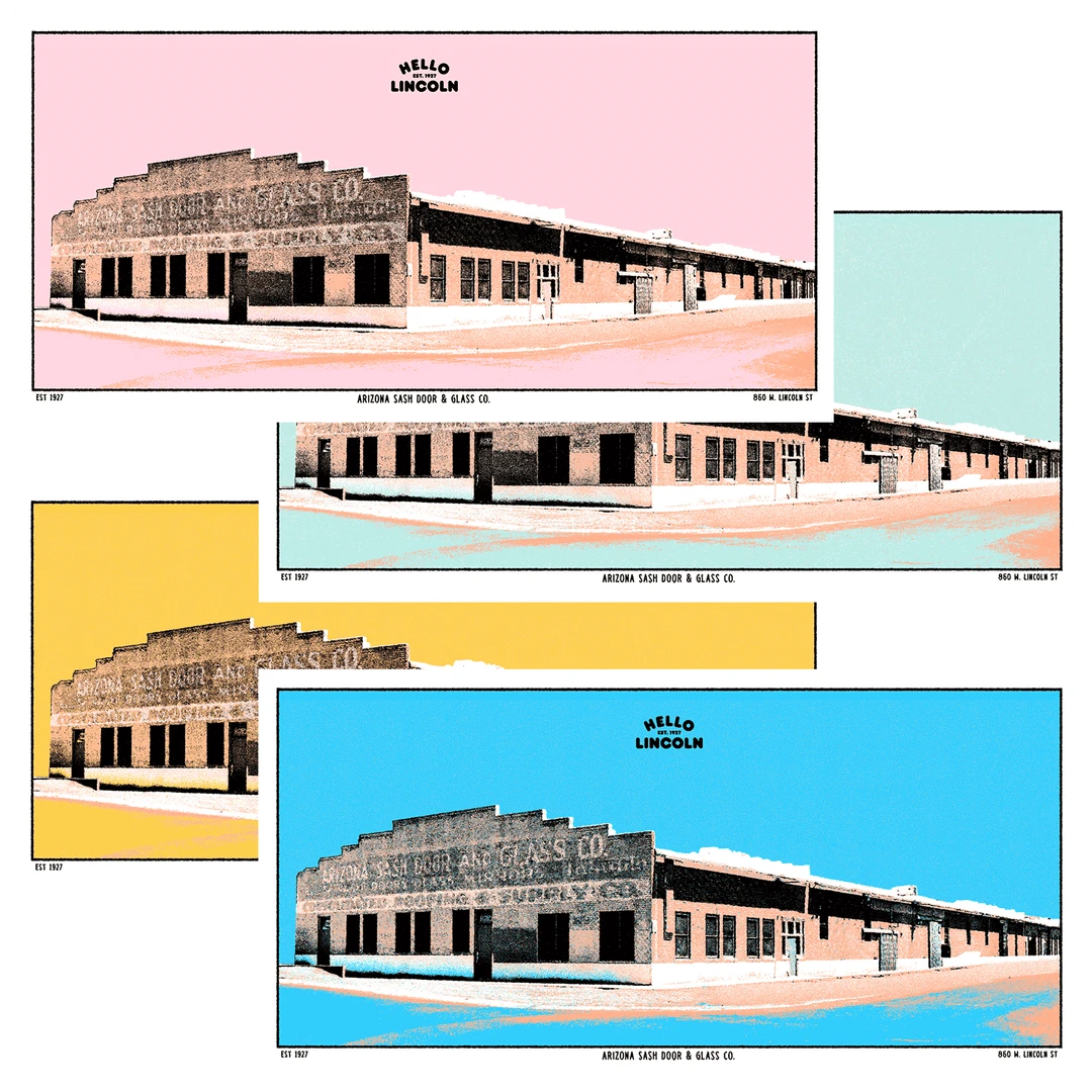 Hello Merch New Merch Hello Lincoln Limited Edition AZ Sash Door & Glass Co. Screen Print 1 Hello Merch New Merch Hello Lincoln Limited Edition AZ Sash Door & Glass Co. Screen Print