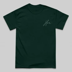 Her's New Merch Script Forest Green T-Shirt